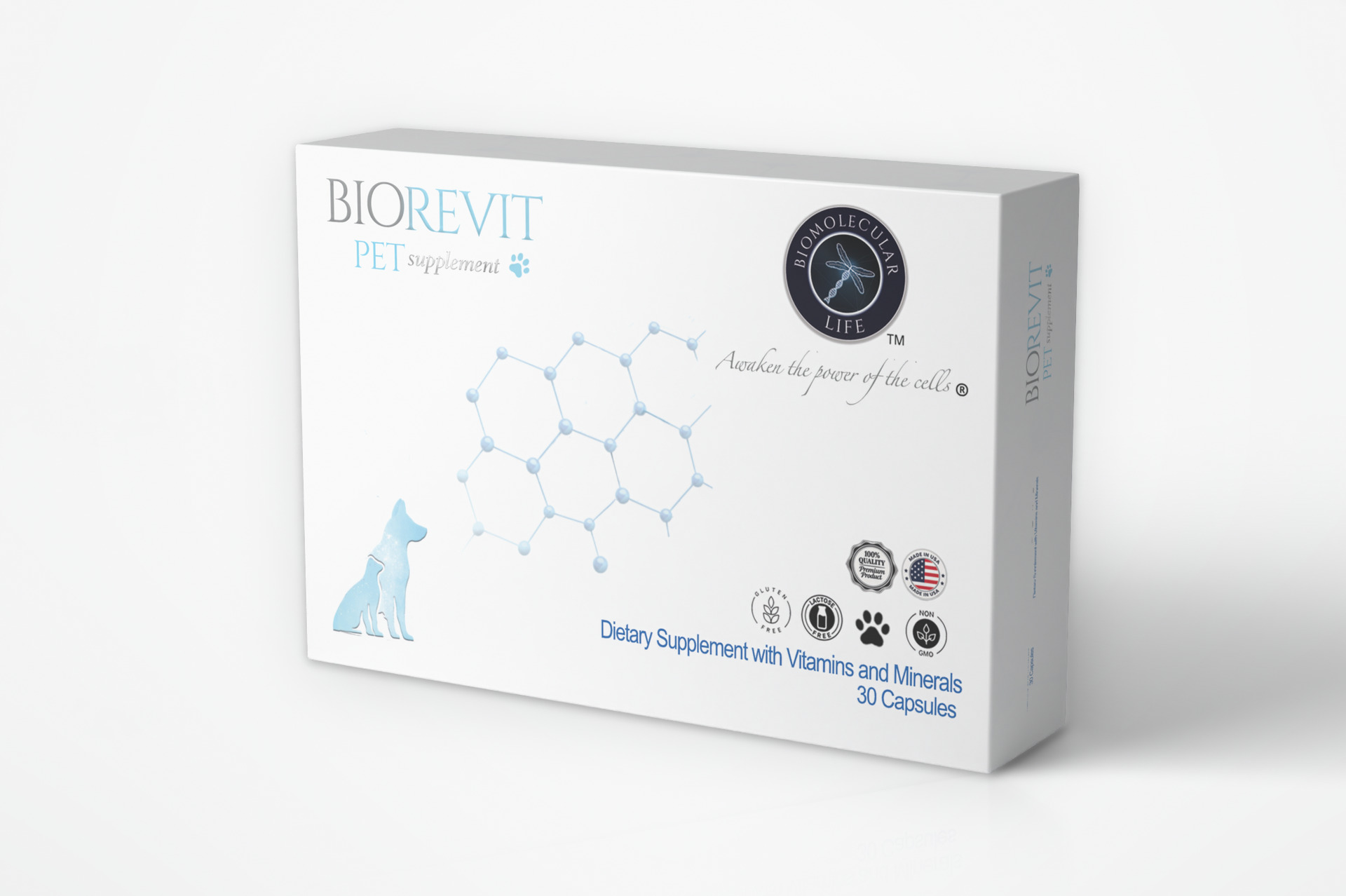 BIOREVIT PET carton - biomolecular support supplement for pets