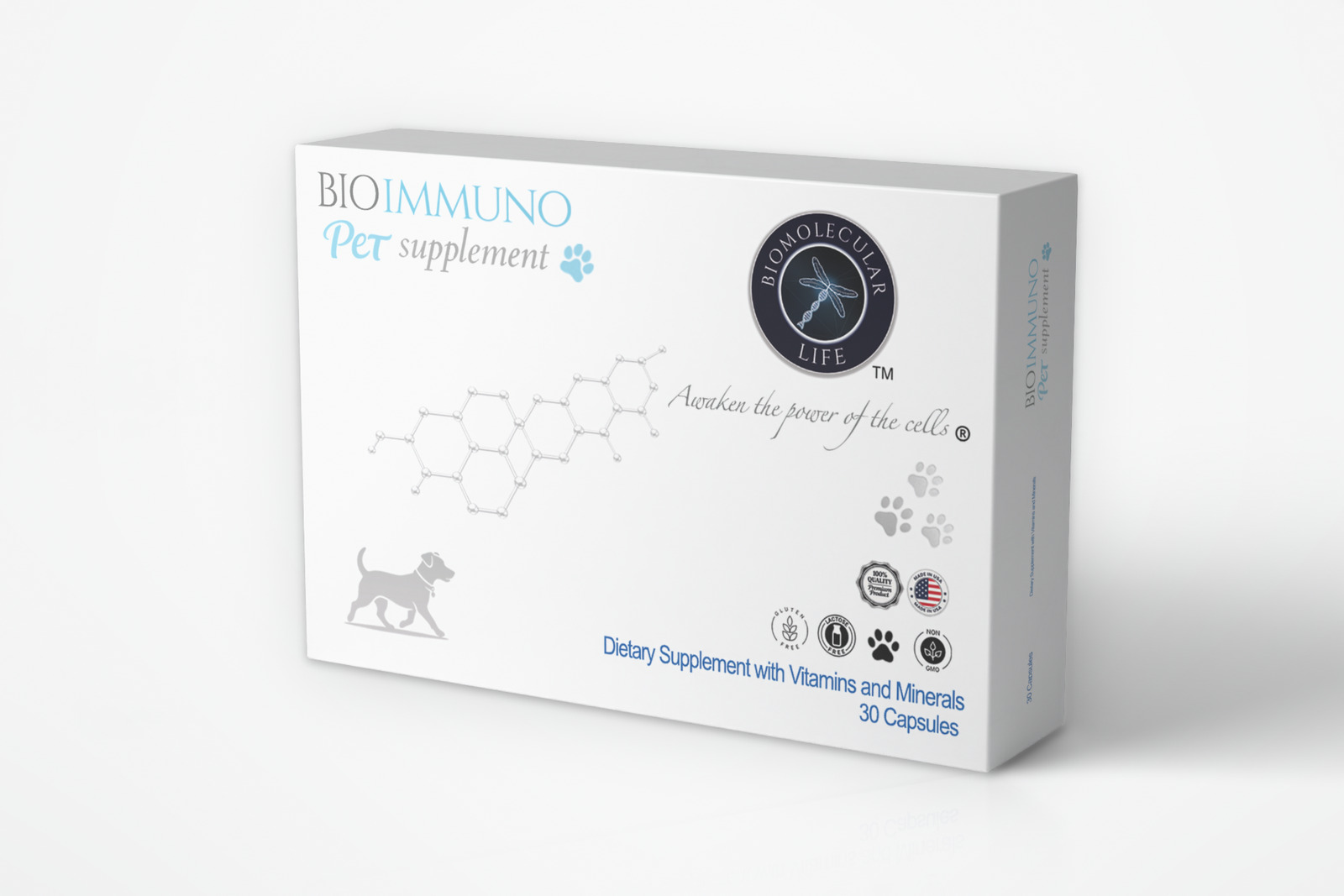 BIOIMMUNO Pet, Three-quarter view