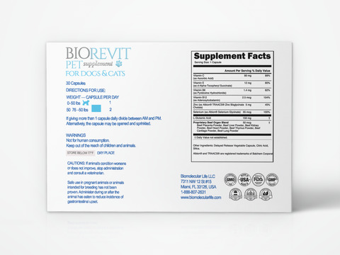 Back of pack, Supplement Facts
